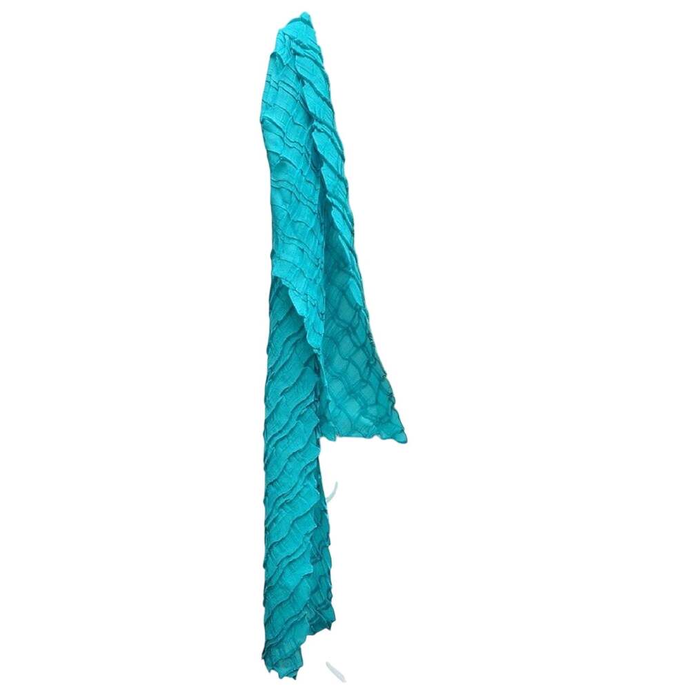Turquoise Ruffled Scarf